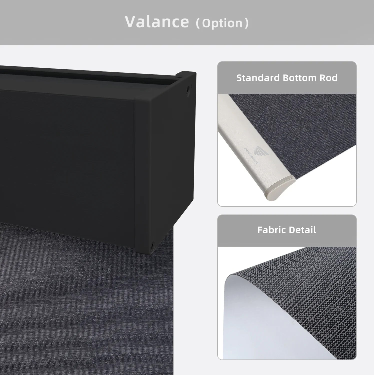 SmartWings Motorized Roller Shades 100% Blackout Eclipse