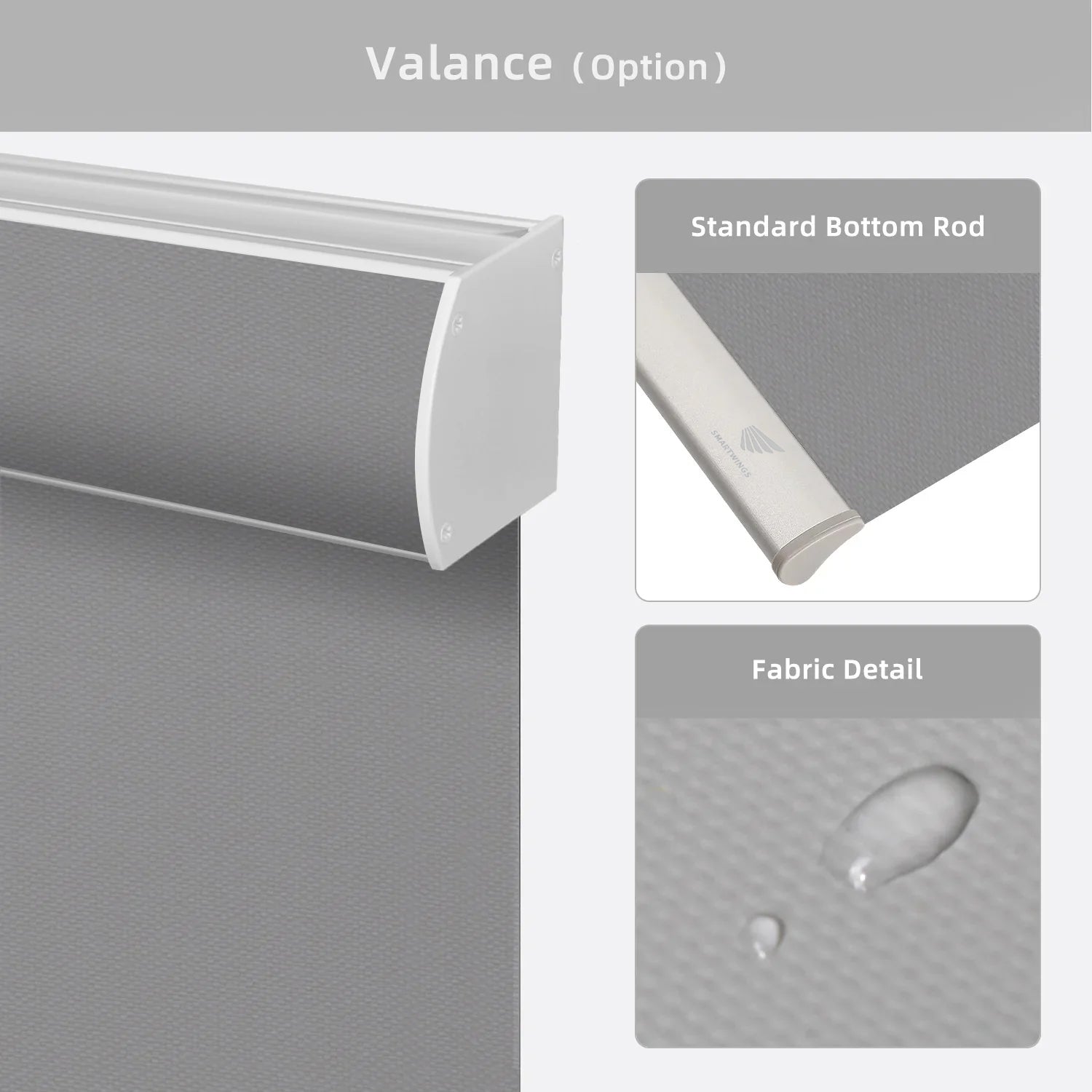 SmartWings Motorized Roller Shades 100% Blackout Vinyl