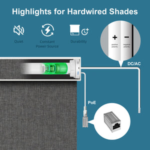 SmartWings Hardwired Motorized Roller Shades 100% Blackout Dual-Sided Bouvardia