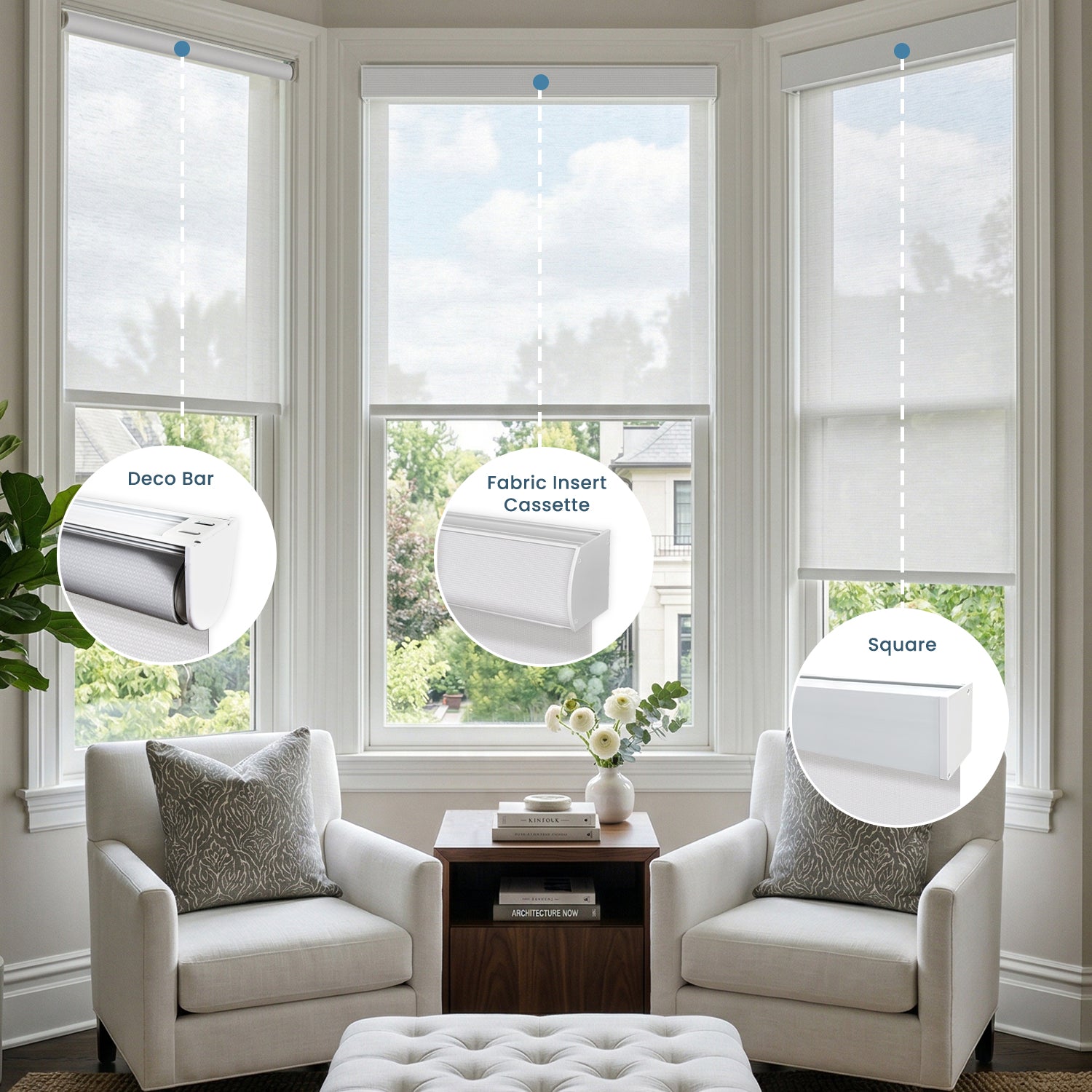 SmartWings Motorized Light Filtering Roller Shades 50% Blackout PVC Free Sunscreen