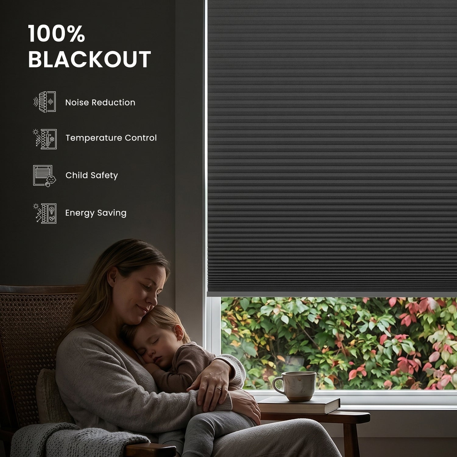 SmartWings Motorized Linen Cellular Shades Nowa Designer Texture Helios