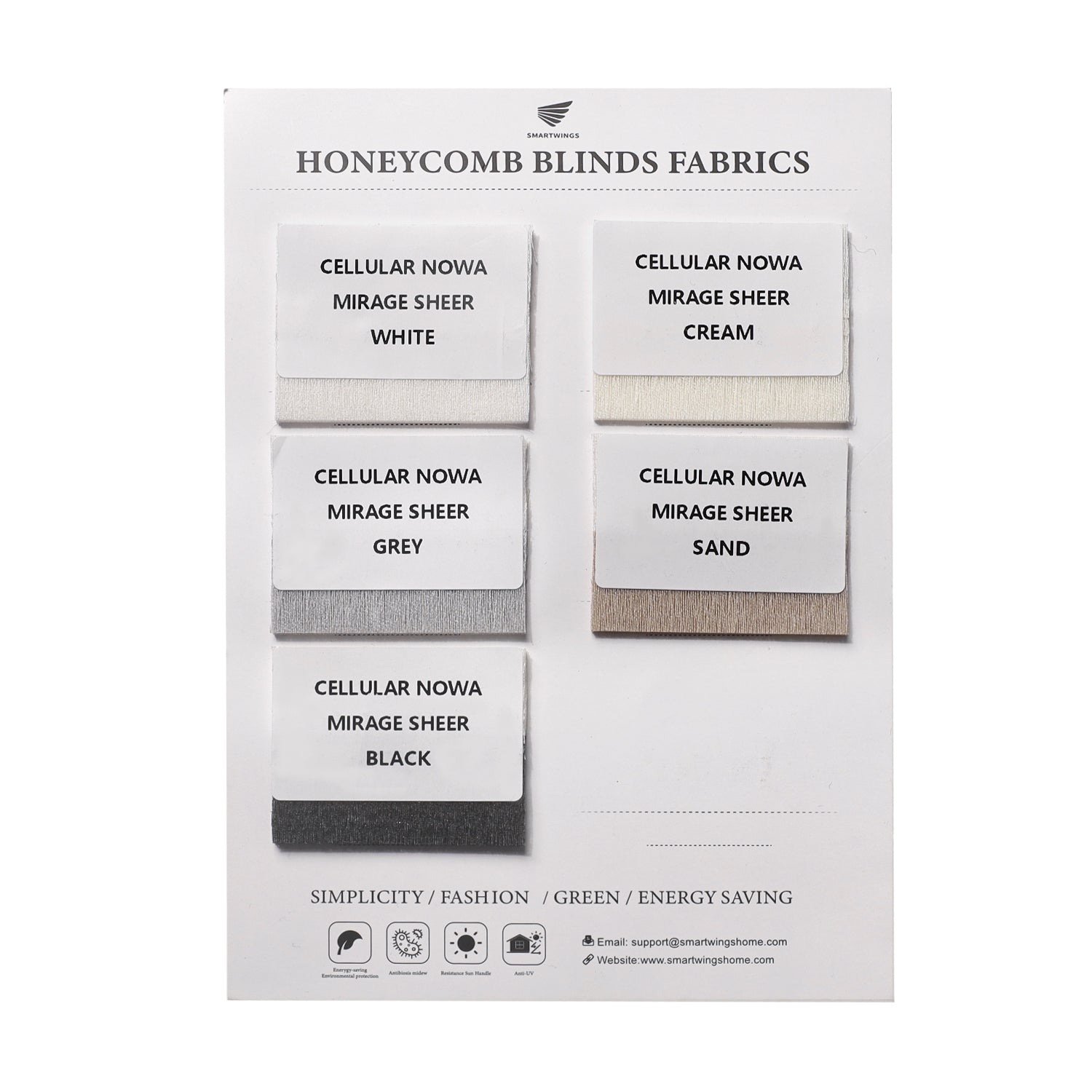 Honeycomb Fabric Samples Nowa and Hazel