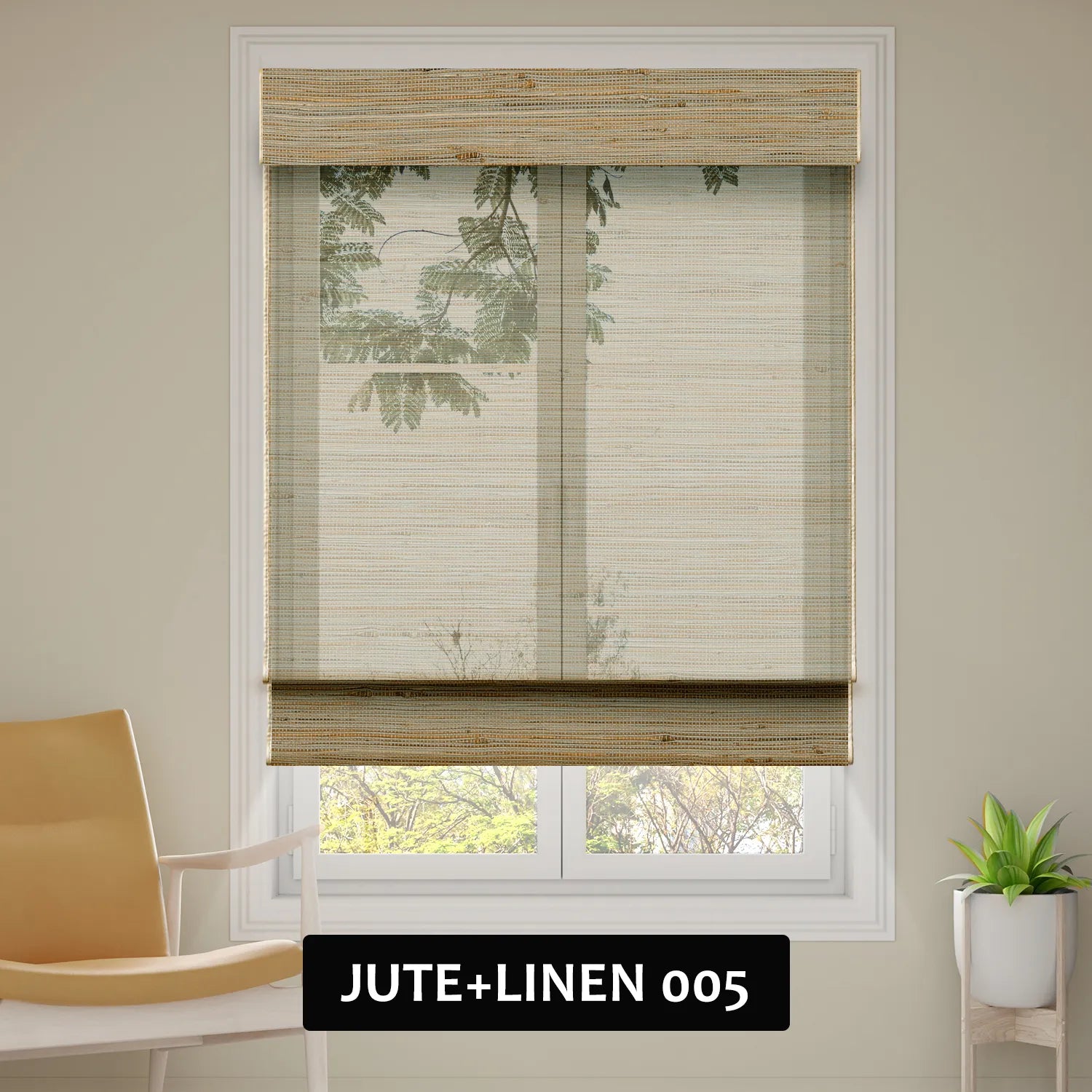 SmartWings Motorized Woven Wood Shades 50%/70%/100% Blackout