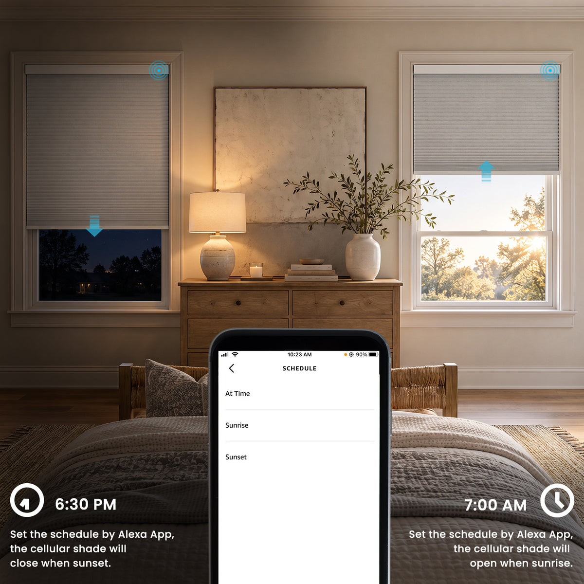 SmartWings Motorized Blackout Cellular Shades Nowa