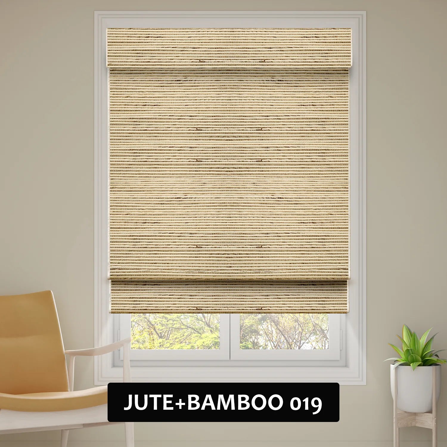 SmartWings Motorized Woven Wood Shades 100% Blackout