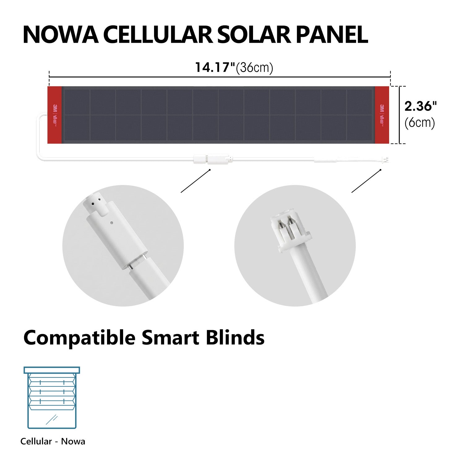 Solar Panel for Indoor Shades