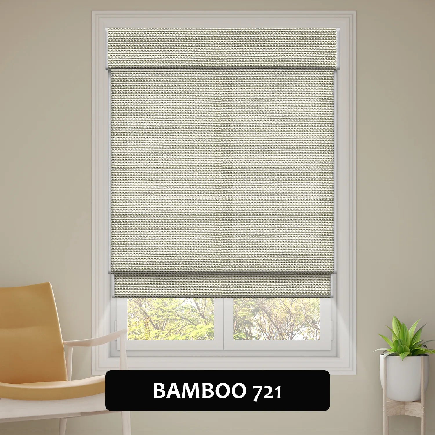 SmartWings Motorized Woven Wood Shades 50%/70%/100% Blackout Orithyia