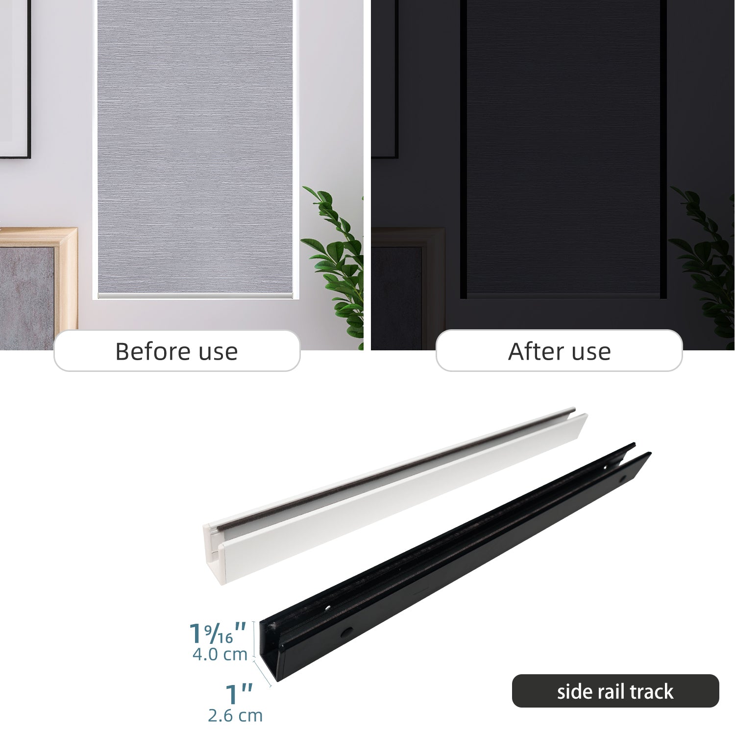 Side Rail Tracks For Blackout Shades
