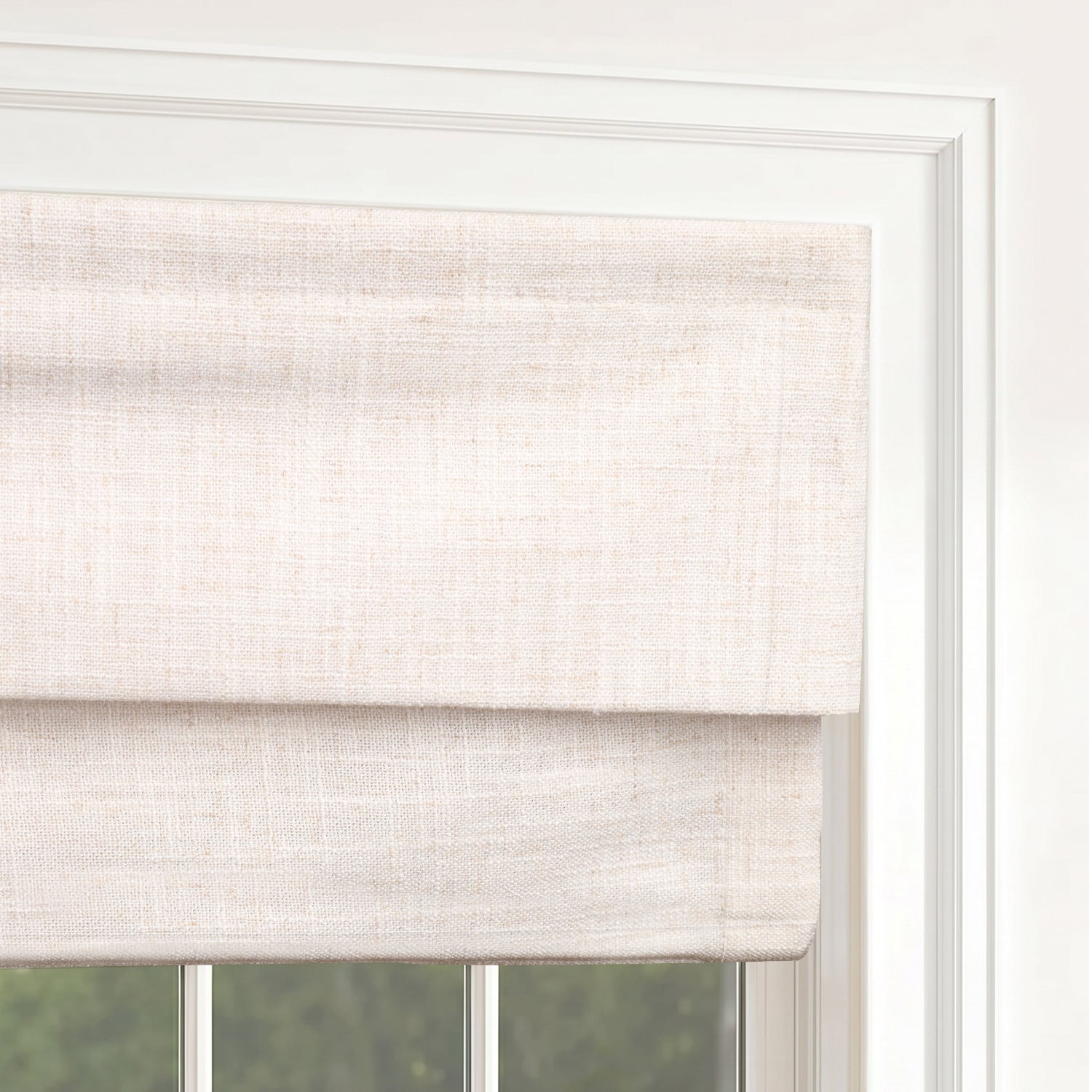 SmartWings Motorized Levitate Linen Roman Shades 50%/70% Blackout Daphne