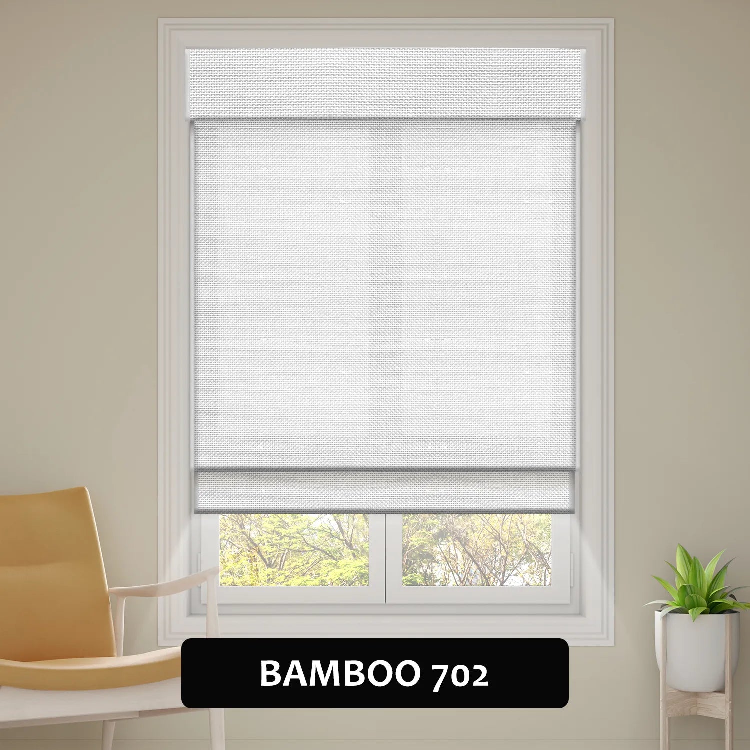 SmartWings Motorized Woven Wood Shades 50%/70%/100% Blackout Orithyia