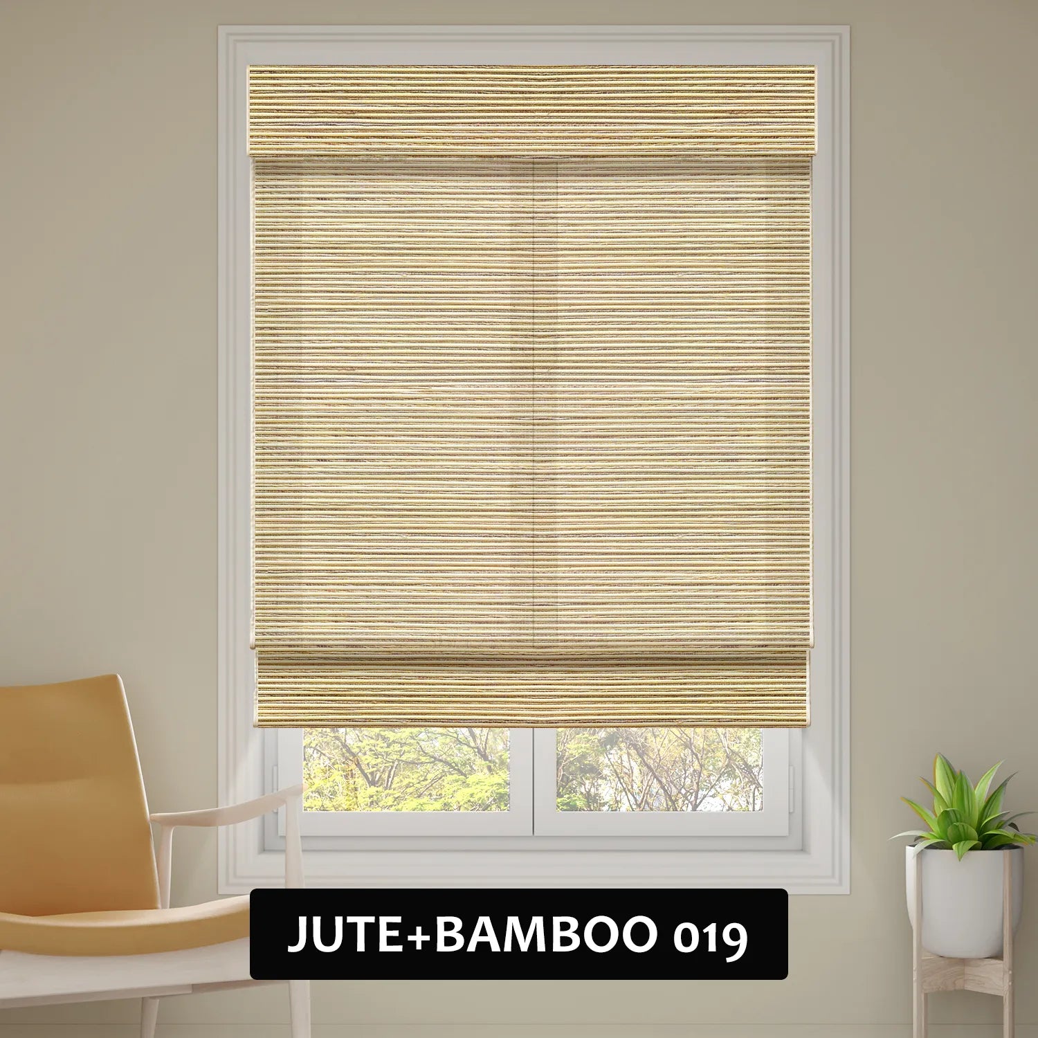 SmartWings Motorized Woven Wood Shades 50%/70%/100% Blackout