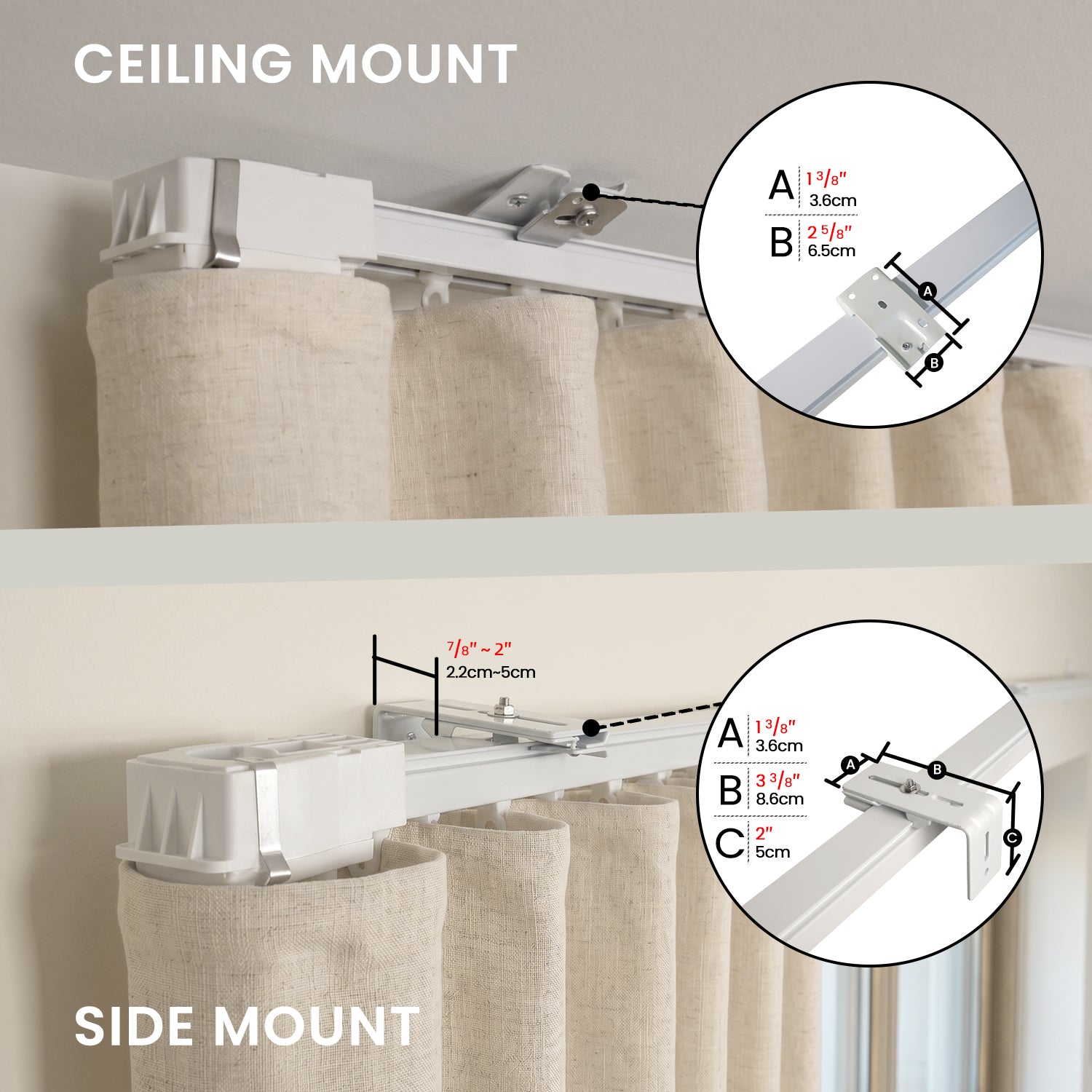 SmartWings Motorized Ripple Fold Drapery 50%/70%/100% Blackout Daphne