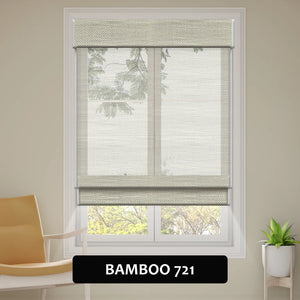 SmartWings Motorized Woven Wood Shades 50% Blackout See-through Orithyia