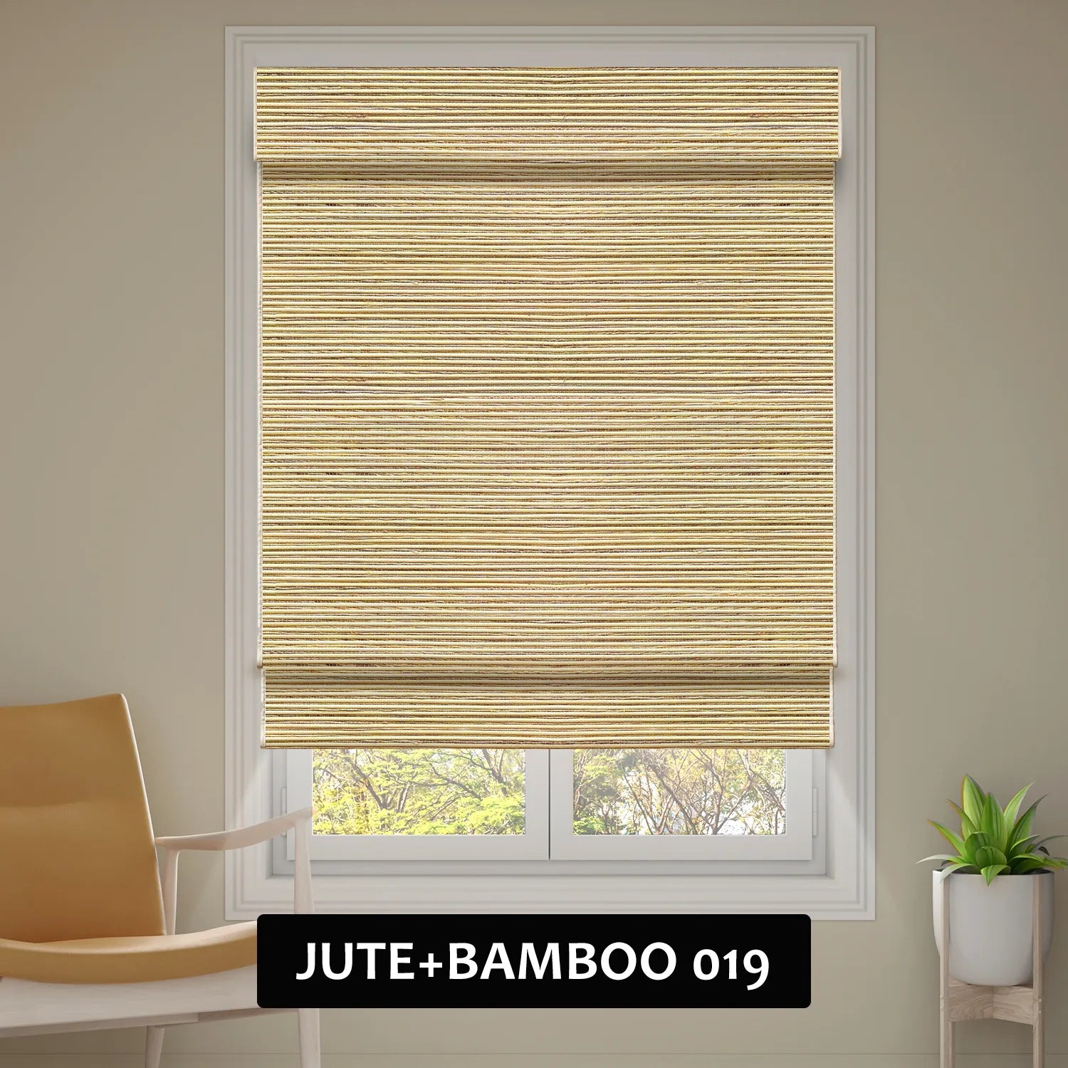 SmartWings Motorized Woven Wood Shades 50%/70%/100% Blackout
