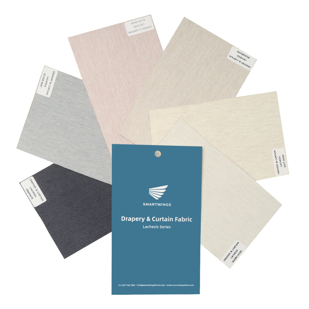 98% Blackout Drapery & Curtain Fabric Samples Lachesis