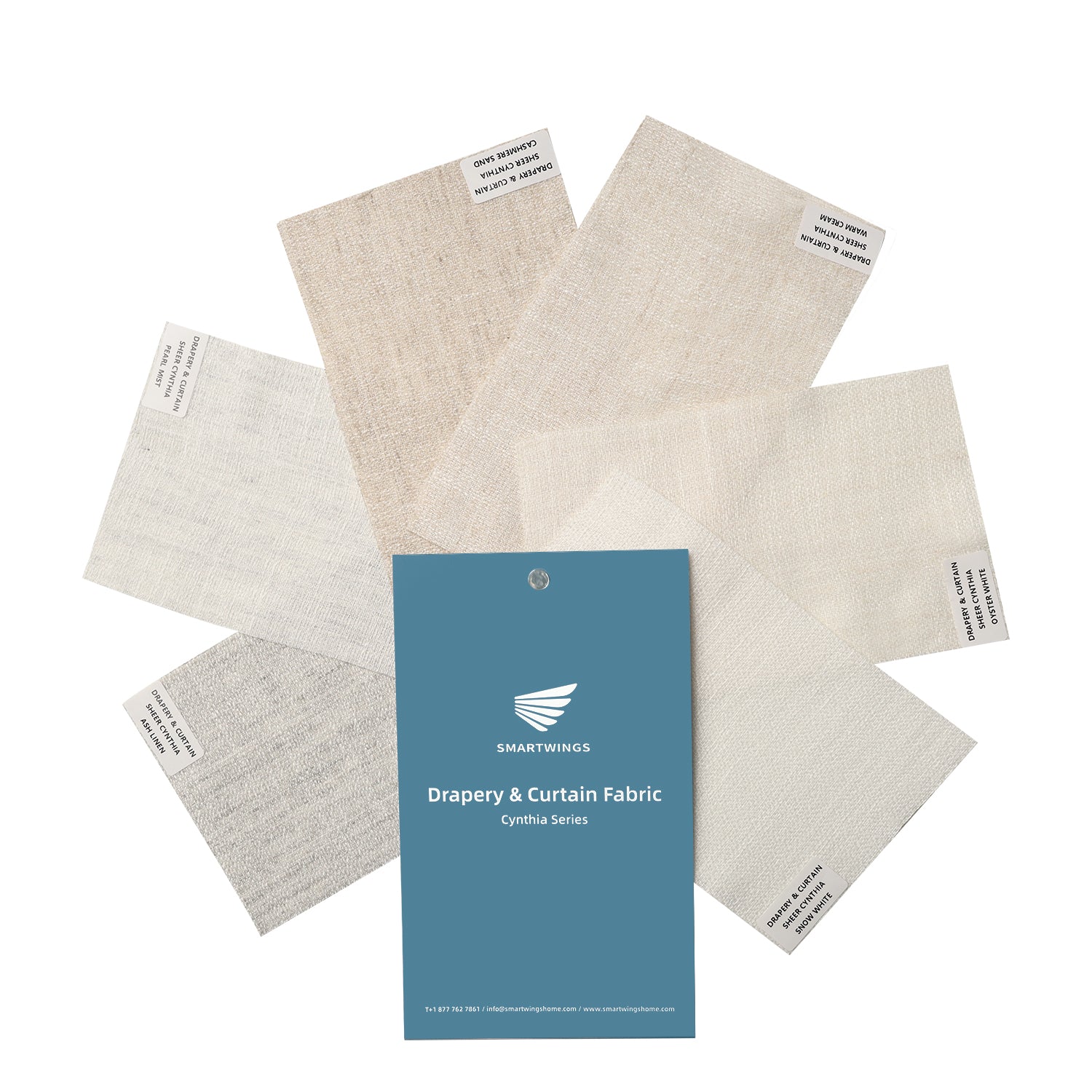 Cotton Wool Drapery & Curtain Fabric Samples Cynthia