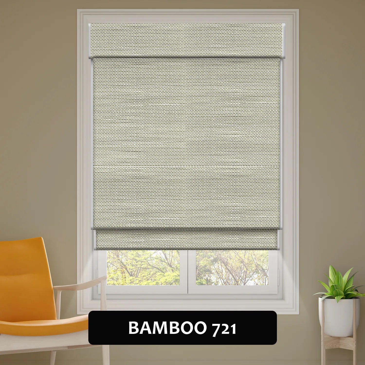 SmartWings Motorized Woven Wood Shades 100% Blackout Orithyia