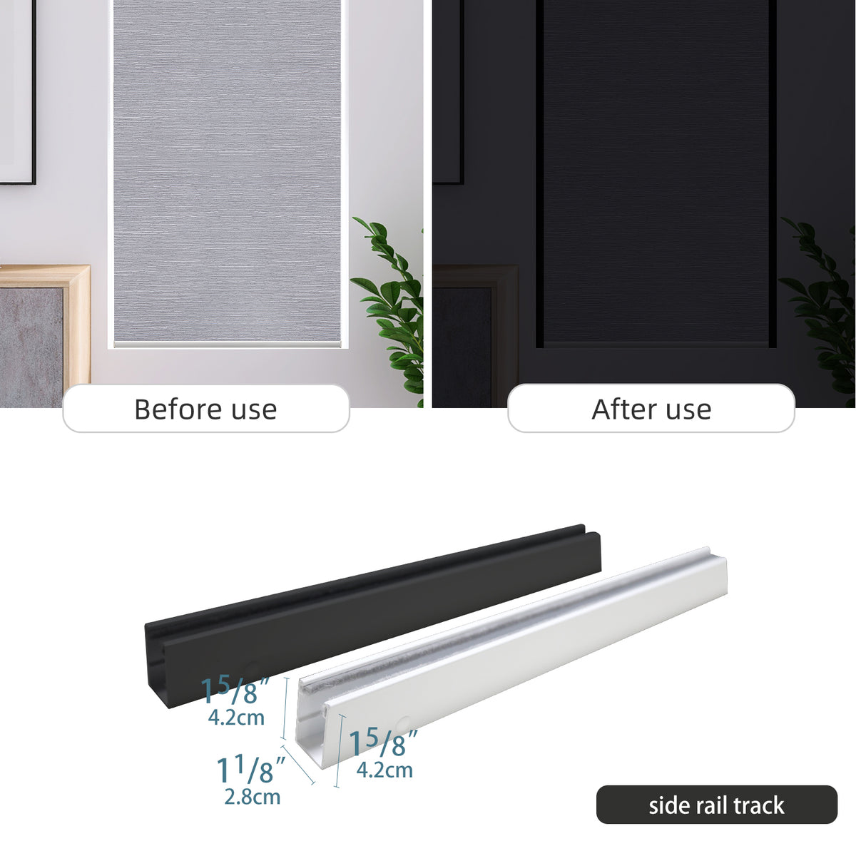 Track Rack Shade Side Rail Tracks For Blackout Shades – SmartWings