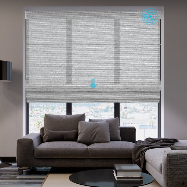 SmartWings Light Filtering Cordless Roman Window Shades 60% Blackout Clio