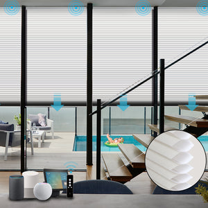 SmartWings Motorized Light Filtering Cellular Shades Hazel