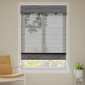 SmartWings Motorized Woven Wood Shades 50% Blackout See-through