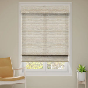 SmartWings Motorized Woven Wood Shades 70% Blackout Privacy