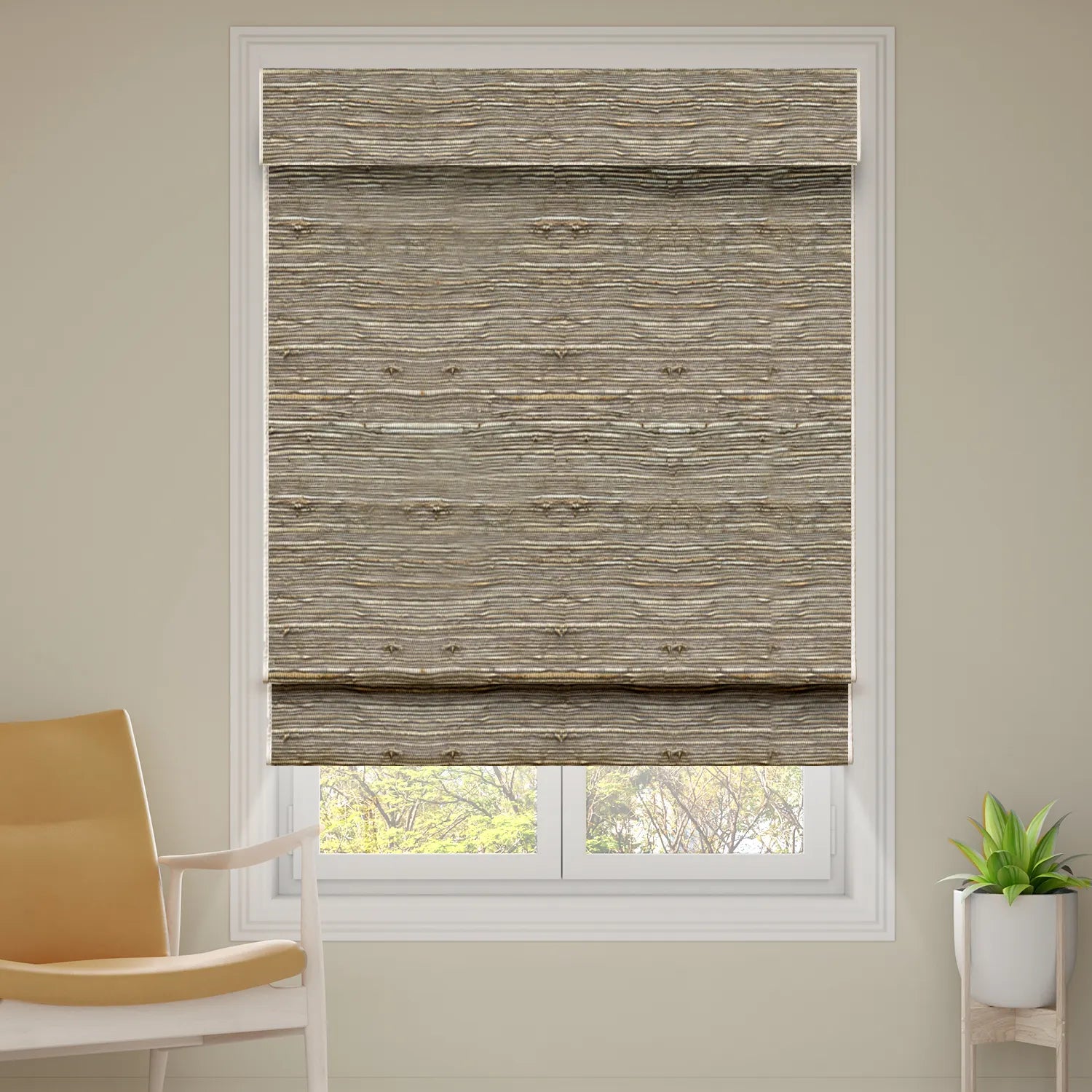 SmartWings Motorized Woven Wood Shades 100% Blackout