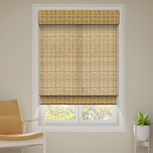 SmartWings Motorized Woven Wood Shades 70% Blackout Privacy Orithyia