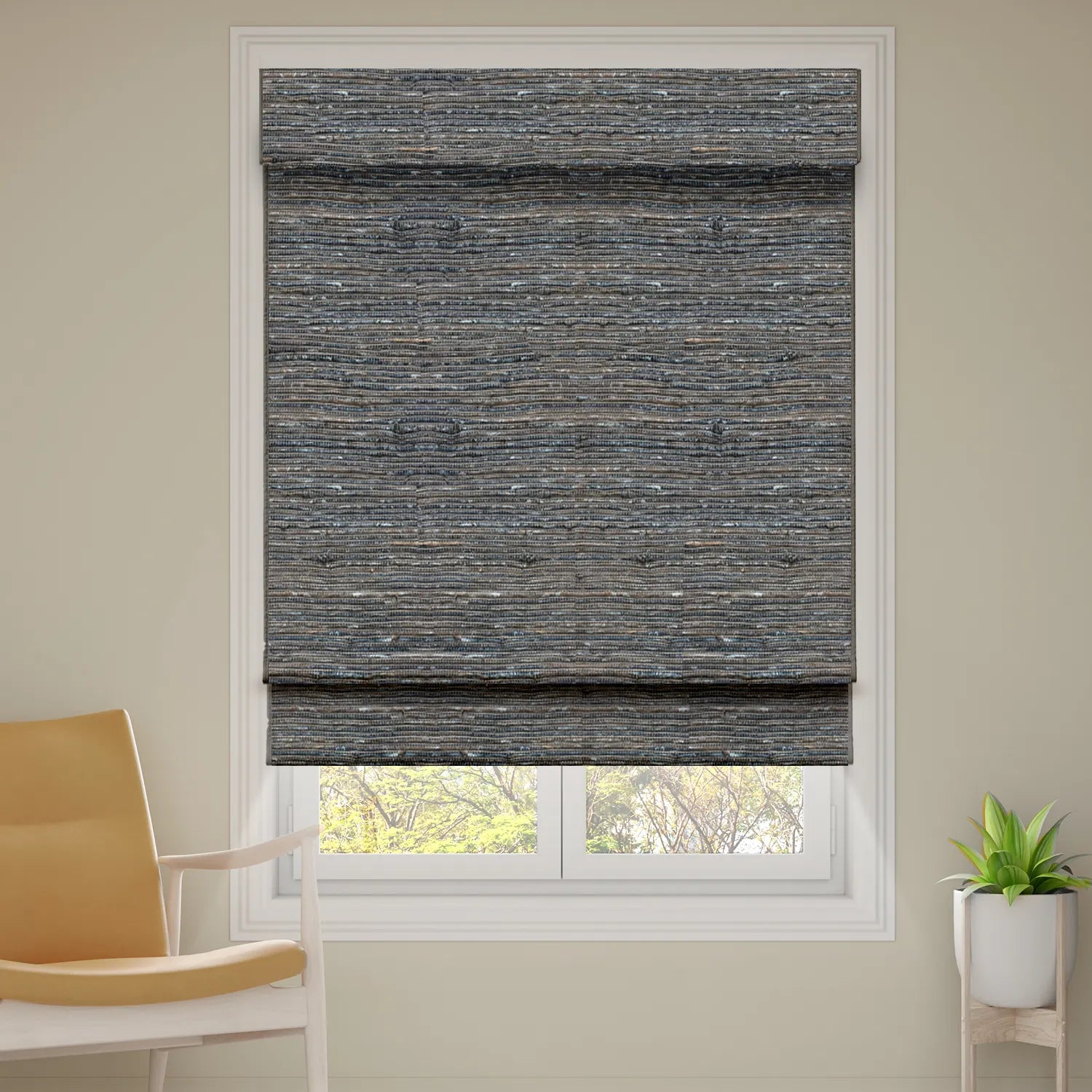 SmartWings Motorized Woven Wood Shades 100% Blackout