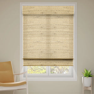 SmartWings Motorized Woven Wood Shades 70% Blackout Privacy