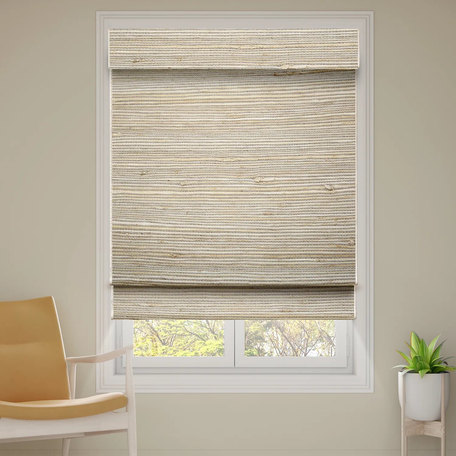 SmartWings Motorized Woven Wood Shades 100% Blackout